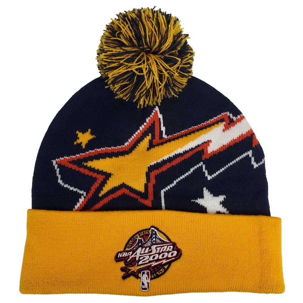 2000 NBA Allstars Game Mitchell & Ness Cuff Knit Beanie Hat Cap Embroidery NWT
